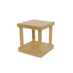 Kwadratowy drewniany stolik ogrodowy z otworem na parasol Il Giardino di Legno BASE