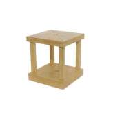 Kwadratowy drewniany stolik ogrodowy z otworem na parasol Il Giardino di Legno BASE