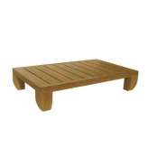 Niski prostokątny drewniany stolik ogrodowy Il Giardino di Legno FUGU