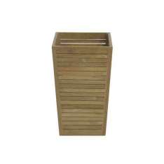 Wysoka kwadratowa sadzarka z drewna tekowego Il Giardino di Legno OBELISK