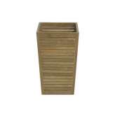 Wysoka kwadratowa sadzarka z drewna tekowego Il Giardino di Legno OBELISK