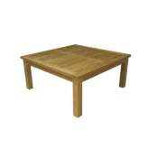Niski kwadratowy drewniany stolik ogrodowy Il Giardino di Legno TUBAN
