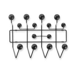 Naścienny wieszak na płaszcze z drewna i stali In Stock VITRA - HANG IT ALL BLACK