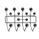 Naścienny wieszak na płaszcze z drewna i stali In Stock VITRA - HANG IT ALL BLACK