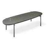 Owalny stolik kawowy z marmuru Nero Marquina In Stock ZANOTTA - NIOBE 671