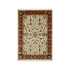 Ręcznie robiony dywanik Jaipur Rugs EDONIA QNQ-02 Medium Ivory/Red