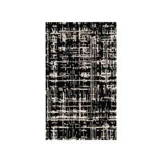 Ręcznie wykonany prostokątny dywanik Jaipur Rugs Baroque TAQ-266 Ebony/White