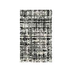 Ręcznie wykonany prostokątny dywanik Jaipur Rugs Baroque TAQ-266 White/Ebony