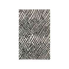 Ręcznie wykonany prostokątny dywanik Jaipur Rugs Baroque TAQ-275 White/Ebony