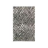 Ręcznie wykonany prostokątny dywanik Jaipur Rugs Baroque TAQ-275 White/Ebony