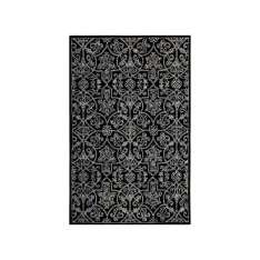 Ręcznie wykonany prostokątny dywanik Jaipur Rugs Baroque TAQ-334 Ebony/White