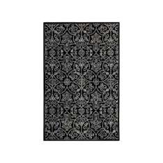 Ręcznie wykonany prostokątny dywanik Jaipur Rugs Baroque TAQ-334 Ebony/White