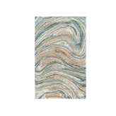 Ręcznie wykonany prostokątny dywanik Jaipur Rugs TAQ-4309 Dark Ivory/Pastel Blue