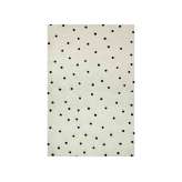 Ręcznie wykonany prostokątny dywanik wełniany Jaipur Rugs SCATTER DOT TAQ-6056 White/Ebony
