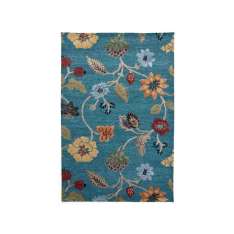 Ręcznie robiony dywanik Jaipur Rugs Hana TAQ-104 Peacock Blue/Marigold
