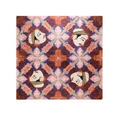 Ręcznie robiony dywanik Jaipur Rugs TOP-102 Purple Velvet/Purple Velvet