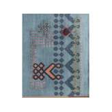 Ręcznie wykonany prostokątny dywan z wełny i jedwabiu bambusowego Jaipur Rugs AKWB-7003 SEASIDE BLUE/SEASIDE BLUE