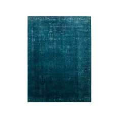 Ręcznie wykonany prostokątny dywanik Jaipur Rugs LEH NE-2348 Teal Blue/Teal Blue