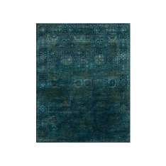 Ręcznie wykonany prostokątny dywanik Jaipur Rugs MAMLUK NE-2364 Teal Blue/Teal Blue