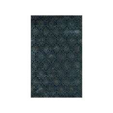 Ręcznie wykonany prostokątny dywanik Jaipur Rugs Roccoco TAQ-327 Indigo Blue/Dark Gray