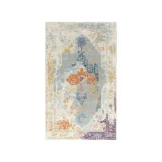 Ręcznie wykonany prostokątny dywanik Jaipur Rugs TAQ-615 Pearl Blue/Antique White