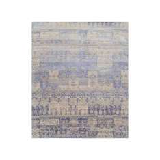 Ręcznie wykonany prostokątny dywanik Jaipur Rugs Unstring SRB-652 Ivory/Byzantine Blue
