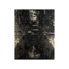 Ręcznie wykonany prostokątny dywanik Jaipur Rugs Uvenuti LRB-1592 Ebony/Marigold