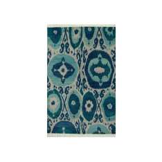 Ręcznie wykonany dywanik wełniany Jaipur Rugs LCA-02 Antique White/Capri