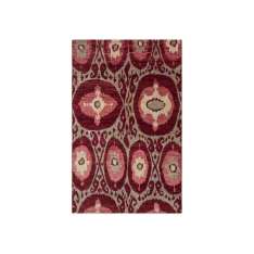 Ręcznie wykonany dywanik wełniany Jaipur Rugs LCA-02 Dark Taupe/Vintage Claret