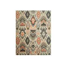 Ręcznie wykonany dywanik wełniany Jaipur Rugs LCA-03 Antique White/Black Olive