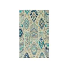 Ręcznie wykonany dywanik wełniany Jaipur Rugs LCA-03 Antique White/Light Turquoise