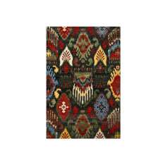 Ręcznie wykonany dywanik wełniany Jaipur Rugs LCA-03 Black Olive/Sunflower