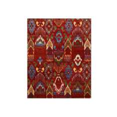 Ręcznie wykonany dywanik wełniany Jaipur Rugs LCA-03 Velvet Red/Sunflower
