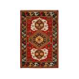 Dywanik wełniany Jaipur Rugs KARTER LCA-2351 Velvet Red/Black Olive