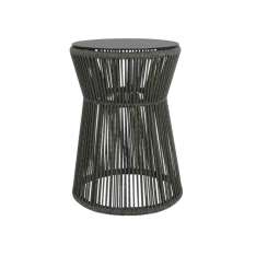 Okrągły stolik boczny z lin olefinowych i aluminium Janus Et Cie Knot
