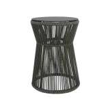 Okrągły stolik boczny z lin olefinowych i aluminium Janus Et Cie Knot
