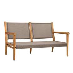2-osobowa sofa ogrodowa z drewna tekowego Janus Et Cie Konos