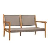 2-osobowa sofa ogrodowa z drewna tekowego Janus Et Cie Konos