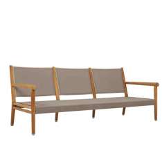 3-osobowa sofa ogrodowa z drewna tekowego Janus Et Cie Konos
