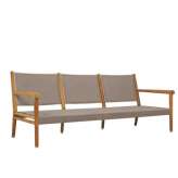 3-osobowa sofa ogrodowa z drewna tekowego Janus Et Cie Konos