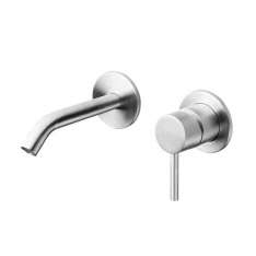 2-otworowa bateria umywalkowa ścienna ze stali nierdzewnej Jee-O Slimline BASIN WALL MIXER