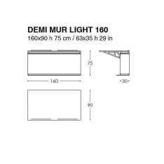 Prostokątny drewniany stół konferencyjny José Martínez Medina DEMI MUR LIGHT
