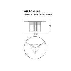 Okrągły stół konferencyjny z drewna i stali José Martínez Medina GILTON