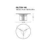 Okrągły stół konferencyjny z drewna i stali José Martínez Medina GILTON