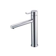 Bateria kuchenna nablatowa, jednouchwytowa, 1-otworowa, mosiężna, chromowana Justime Simple