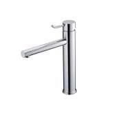 Bateria kuchenna nablatowa, jednouchwytowa, 1-otworowa, mosiężna, chromowana Justime Simple