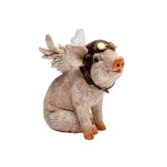 Przedmiot dekoracyjny z żywicy Kare Design AVIATOR PIG