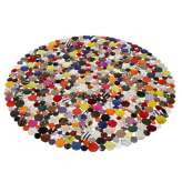 Dywanik skórzany okrągły Kare Design CIRCLE MULTI Ø150CM