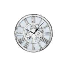 Stalowy zegar ścienny w stylu współczesnym Kare Design GEAR Ø60CM