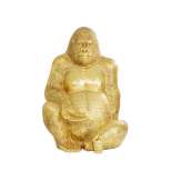 Rzeźba z włókna szklanego Kare Design GORILLA GOLD XXL